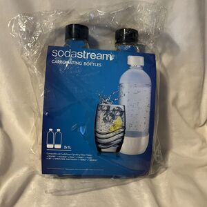 Soda Stream Carbonating Bottles 1 Liter 2pack Power Source Play Spirit Fizzi